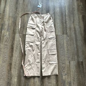 NWT HOUSE OF CB Daria Cargo Satin Trousers Size Small